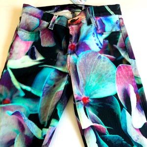 J Brand Super Skinny stretch Hydra Print Jeans